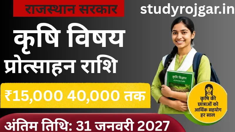 Rajasthan Agriculture Scholarship 2026-27